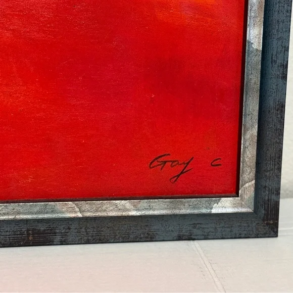 🆕 “Golden Harmony” School of Fish Original – 25.5”x26.5” Framed Oil on Canvas - Picture 4 of 16